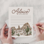 Westerne Cowgirl Baby shower Advies Kaarten