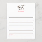 Westerne Cowgirl Baby shower Advies Kaarten (Achterkant)