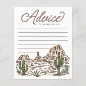 Westerne Cowgirl Baby shower Advies Kaarten (Voorkant)