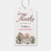 Westerne Cowgirl Baby shower gunst Cadeaulabel (Voorkant)