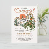 Westerne Cowgirl Baby shower Uitnodiging (Staand voorkant)