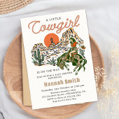 Westerne Cowgirl Baby shower Uitnodiging