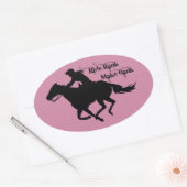 Westerne Cowgirl Barrel Racer Ride Rank Sticker (Envelop)
