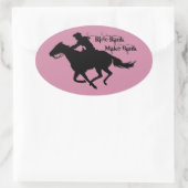 Westerne Cowgirl Barrel Racer Ride Rank Sticker (Tas)
