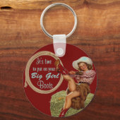 Westerne Cowgirl Big Girl Boots Sleutelhanger (Voorkant)