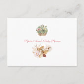 Westerne Cowgirl Bloemen Laarzen Luier Raffle Informatiekaartje (Achterkant)