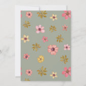 Westerne Cowgirl Boho Flowers Boots Verjaardag Kaart (Achterkant)