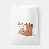 Westerne Cowgirl Boho Flowers Boots Whimsical Bedankzakje (Voorkant)