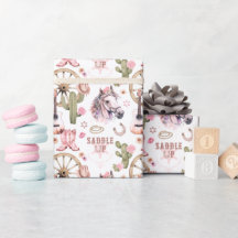 Westerne Cowgirl Boots & Horse Gift Wrap