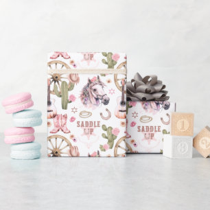 Westerne Cowgirl Boots & Horse Gift Wrap Cadeaupapier