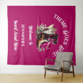 Westerne cowgirl boots magenta pioen bubbly chic wandkleed (In Situ (horizontaal))