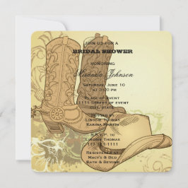 Westerne Cowgirl Boots Pet Vrijgezellenfeest Kaart