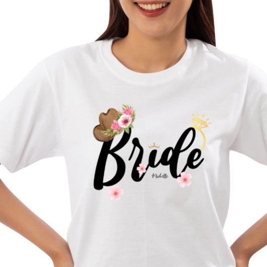 Westerne Cowgirl Brid Bachelorette T-shirt