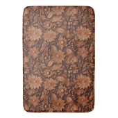 Westerne Cowgirl bruine bloemen Badmat (Voorkant Verticaal)