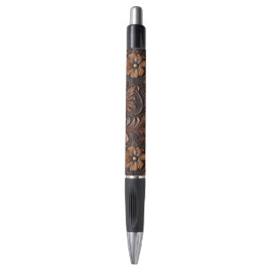 Westerne Cowgirl bruine bloemen Pen