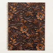 Westerne Cowgirl bruine bloemen Planner (Voorkant)
