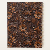 Westerne Cowgirl bruine bloemen Planner (Achterkant)