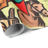 Westerne Cowgirl Comics Cadeaupapier (Rol Hoek)