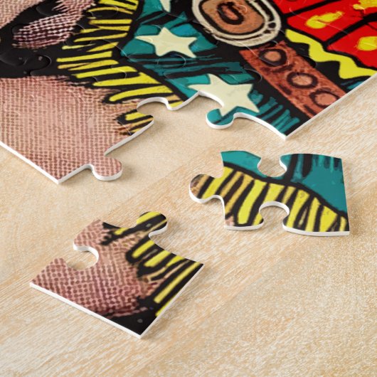  Westerne Cowgirl Comics Legpuzzel (Zijkant)