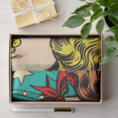 Westerne Cowgirl Comics Tissuepapier (Geschenk)