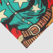 Westerne Cowgirl Comics Tissuepapier (Detail)