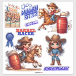 Westerne Cowgirl Country Barrel Racer Sticker