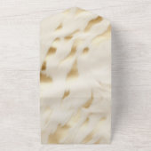 Westerne Cowgirl Cream Gold Koeienhuid All In One Uitnodiging (Buitenkant)