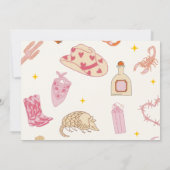 Westerne cowgirl eerste rodeo 1e verjaardag foto kaart (Achterkant)