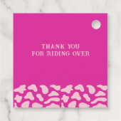 Westerne Cowgirl Eerste Rodeo Roze Meisjes Verjaar Bedankjes Labels (Achterkant)