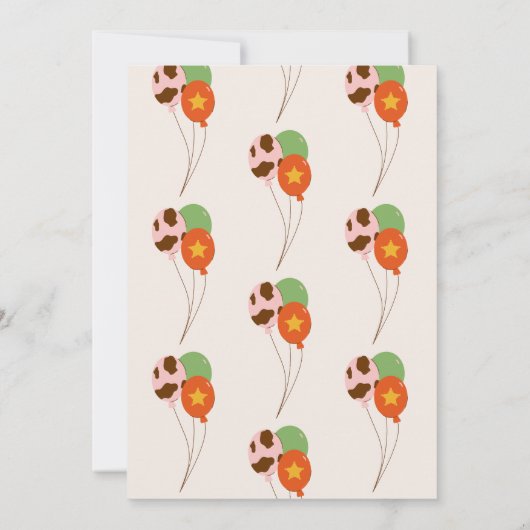 Westerne Cowgirl Eerste Rodeo Verjaardagsuitnodigi Kaart (Achterkant)