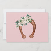 Westerne cowgirl eerste verjaardag kaart (Achterkant)