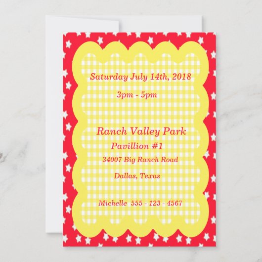 Westerne cowgirl en paard verjaardagsfeestje uitno kaart (Achterkant)