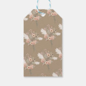 Westerne Cowgirl Floral Boots Shower Cadeaulabel (Achterkant)