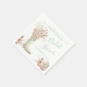 Westerne Cowgirl Floral Boots Shower Servet (Hoek)