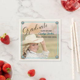 Westerne Cowgirl Foto Afstudeerfeest Servet