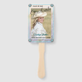 Westerne Cowgirl Foto Afstuderen Set van Fans Handwaaier (Voorkant)