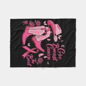 Westerne Cowgirl Geef Borstkanker De Boot Aware Fleece Deken (Voorkant (Horizontaal))