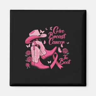Westerne Cowgirl Geef Borstkanker De Boot Aware Magneet