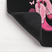 Westerne Cowgirl Geef Borstkanker De Boot Aware Muismat (Hoek)
