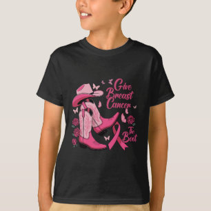 Westerne Cowgirl Geef Borstkanker De Boot Aware T-shirt