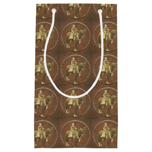 Westerne  Cowgirl Gift Bag Klein Cadeauzakje (Voorkant)