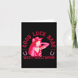 Westerne Cowgirl Good Luck Babe Dancing Disco Coqu Kaart