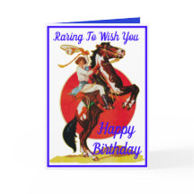 Westerne Cowgirl Horse Happy Birthday