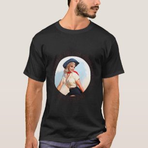 Westerne cowgirl in een wereld vol prinsessen t-shirt