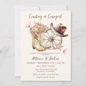 Westerne cowgirl of cowboy geslachtsopenbaring kaart (Voorkant)