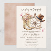 Westerne cowgirl of cowboy geslachtsopenbaring kaart (Voorkant / Achterkant)