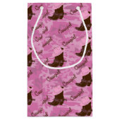 Westerne Cowgirl Pet en Boots Print Cadezak Klein Cadeauzakje (Achterkant)