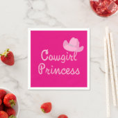 Westerne cowgirl prinses met roze Pet partij Servet (Insitu)