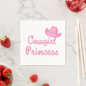 Westerne cowgirl prinses met roze Pet partij Servet (Insitu)