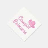 Westerne cowgirl prinses met roze Pet partij Servet (Hoek)